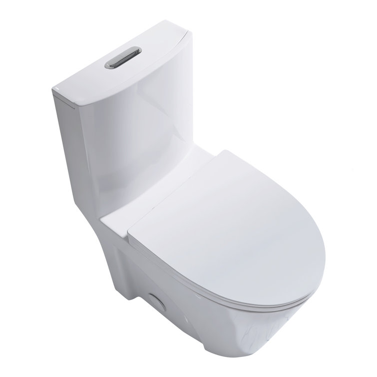 BNK Bathroom & Kitchen Inc 1.6 GPF Elongated Comfort Height Floor Mounted  One-Piece Toilet (Seat Included) & Reviews