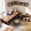 Bureau d'angle moderne et simple en forme de L-271232777-271232773