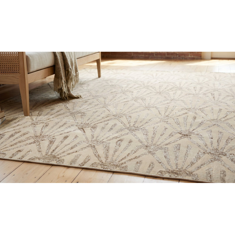 Tapis en laine et viscose ivoire touffeté à la main par Montego, Rectangle 9 pi x 12 pi