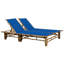 Chaise longue avec coussins en bambou 2 personnes Currin Breeze-1822441622