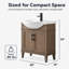 Ensemble de meuble-lavabo simple autoportant 30 po avec plateau en céramique Arlowene-956549733-999969615