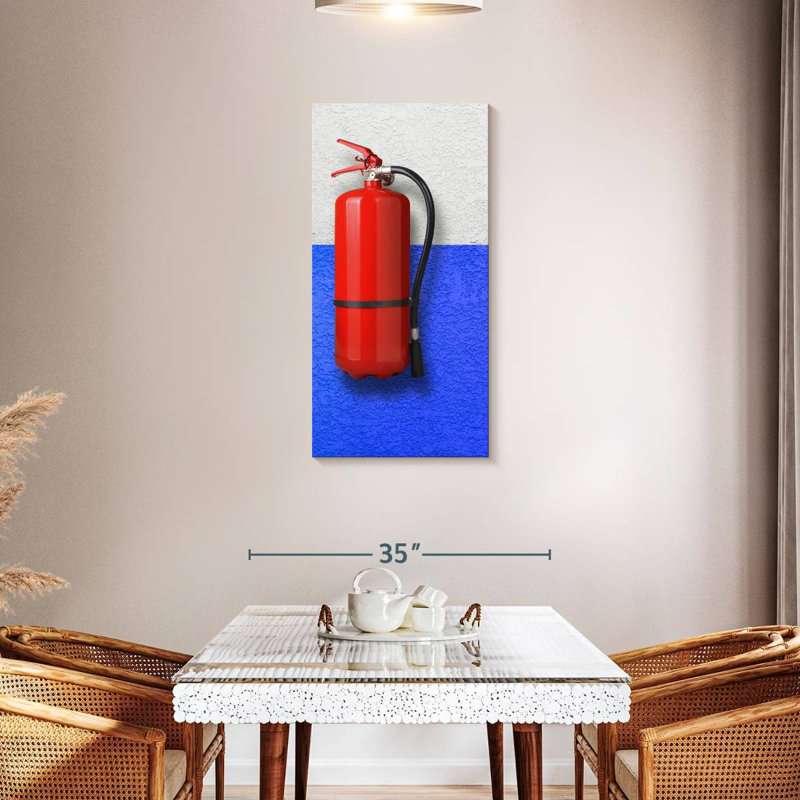 Fire Extinguisher, 42" H x 21" W