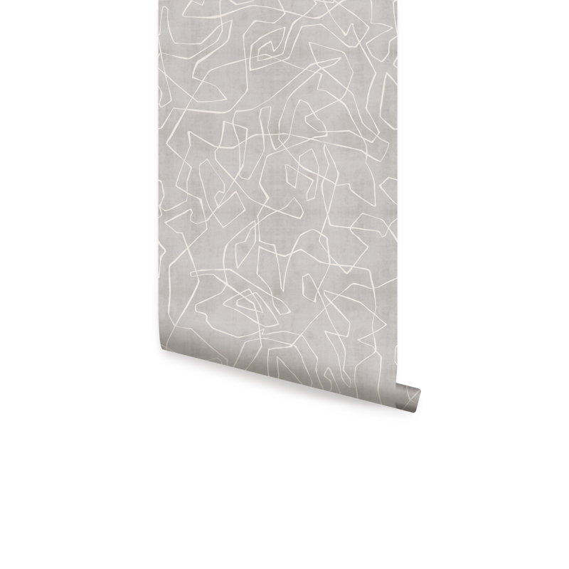 Tuile de papier peint Christylee, L 2 pi x H 18 pi, Gris