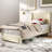 Upholstered Daybed with 2 Storage Drawers & USB Charging-1070152681-1070152684