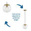 Luminaire suspendu en forme de globe à 1 lumière Chanie-1121657019-1117353038