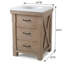 Meuble-lavabo simple 24 po de style maison de campagne en bois naturel avec plateau en marbre blanc assemblé-131182035