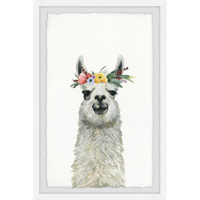 Riva Flower Crowned Llama Framed Print