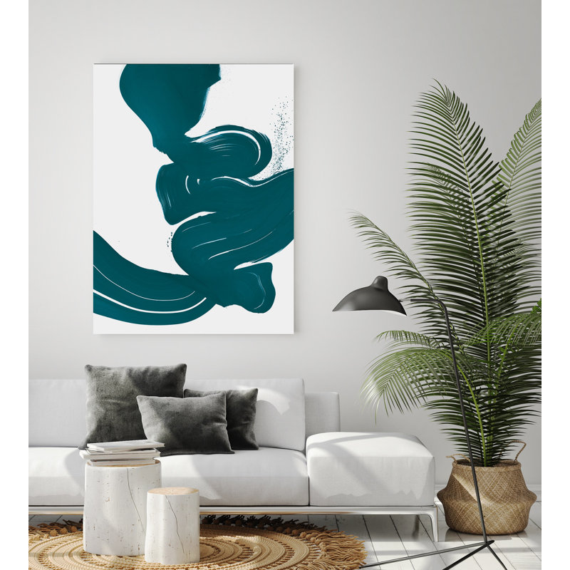 Azur - reproduction d'art sur toile, H 25,5 po x l 21,5 po x P 1,75 po, Toile avec cadre blanc