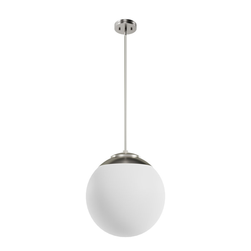 Hepburn 1 - Light Sphere Globe Pendant, Brushed Nickel, Large