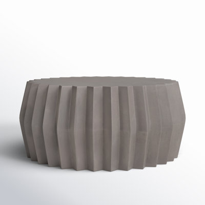 Delinda 37.75'' Stone Outdoor Coffee Table