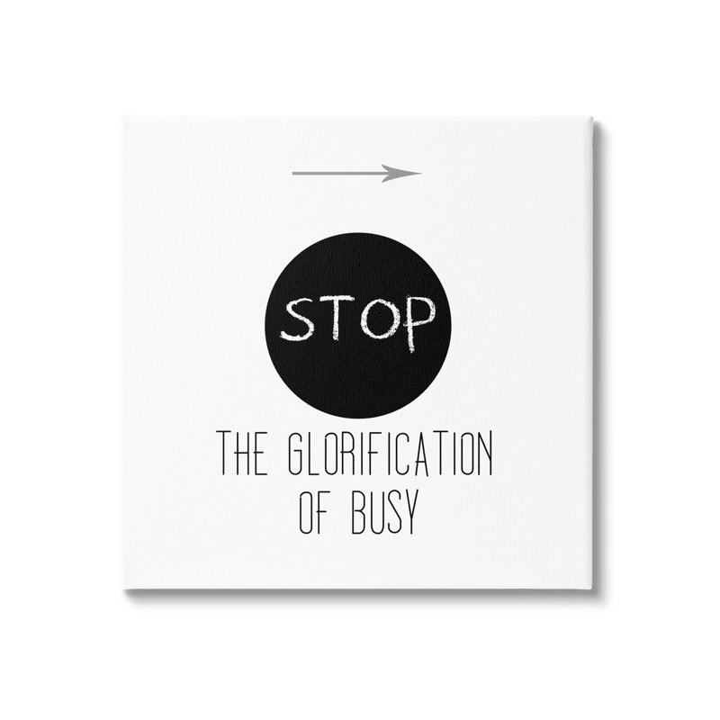 30" x 30" Black and White Canvas Motivational Quote Art