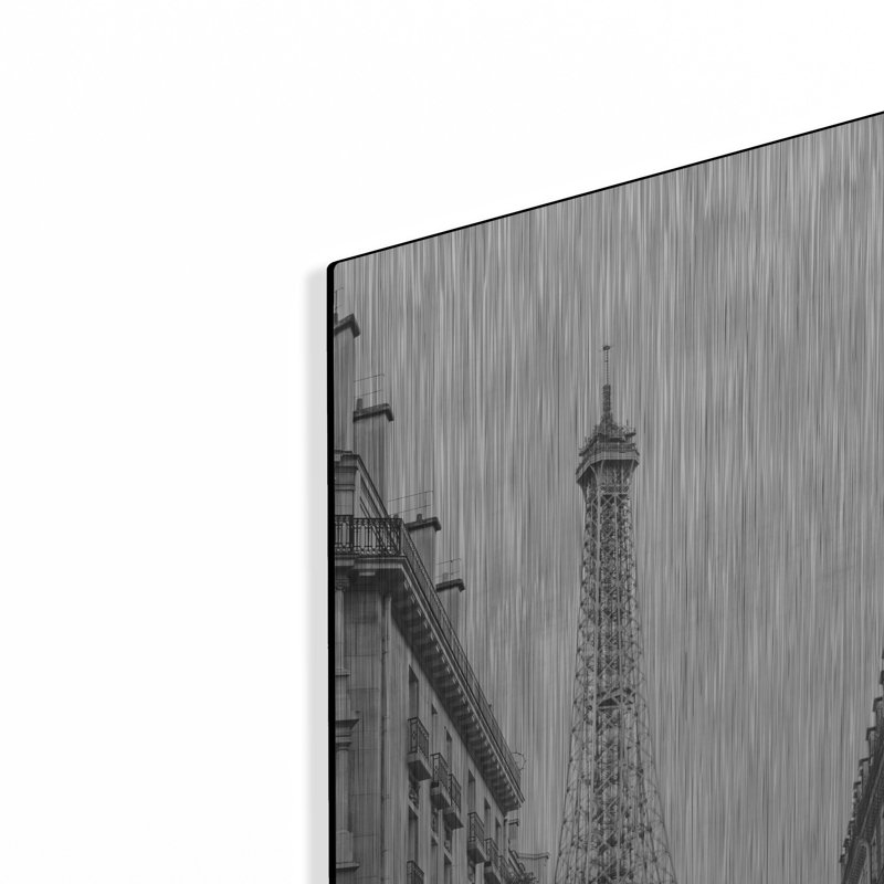 Art mural en métal Ebern Designs «Eiffel Glimpse» par Laura Marshall, H 24 po x l 16 po
