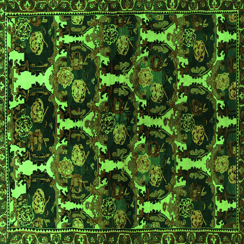 Washable Floral Indoor Rug, Square 8'