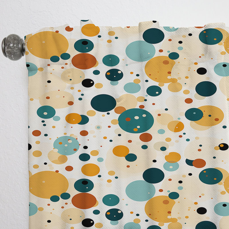 Motif à pois Classic Charm - Rideau abstrait - Rideau abstrait obscurcissant - 1 panneau, L 52 po x L 95 po