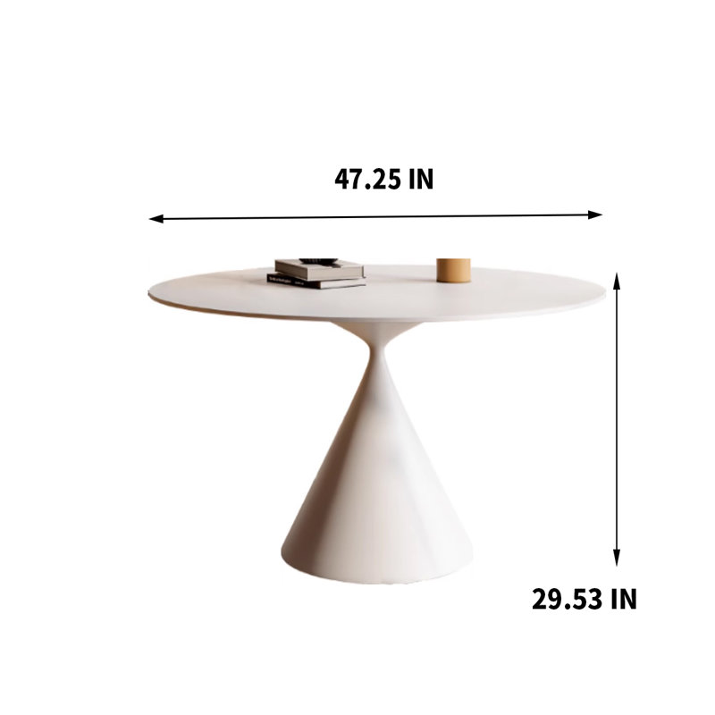 Nalej Round Dining Table, 29.53"H x 47.25"L x 47.25"W