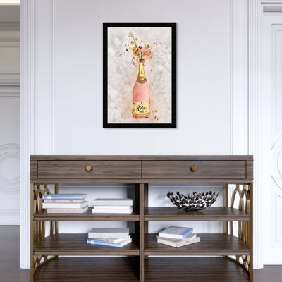 Champagne Rosado - peinture sur toile