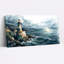 Art mural sur toile, "Phare sur les falaises rocheuses"-133537177