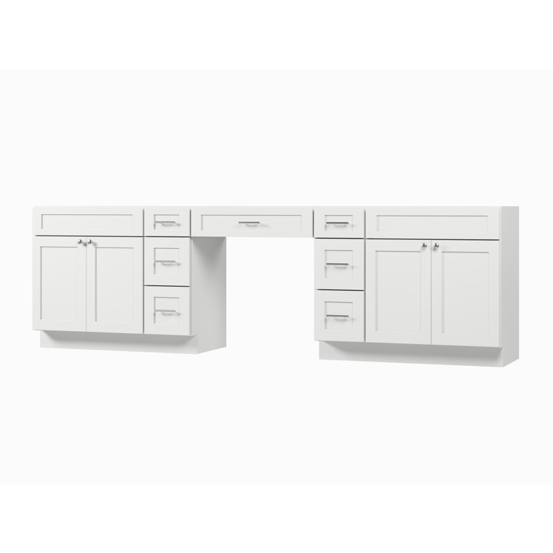 Base de meuble-lavabo double 114 seulement, Blanc