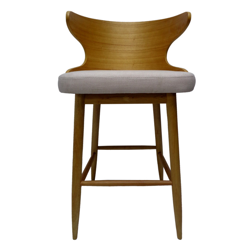 Bar Chair, Light Beige/Dark Brown