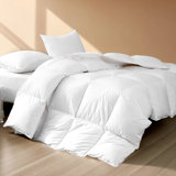 Soft and Fluffy 100% Organic Cotton Feathers Down Comforter All-Season Duvet Insert