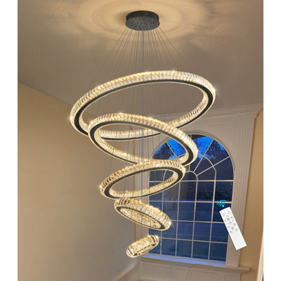 Modern Dimmable 5 Rings Led Chandelier