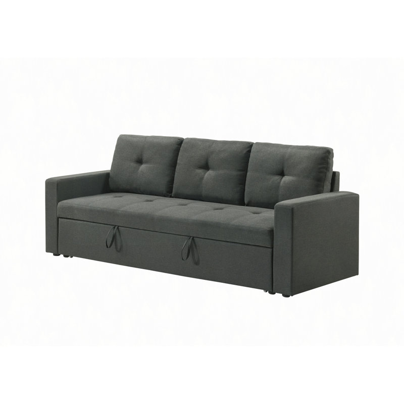 Burleigh 83.5"W Fabric Sleeper Sofa With Tufted Cushions