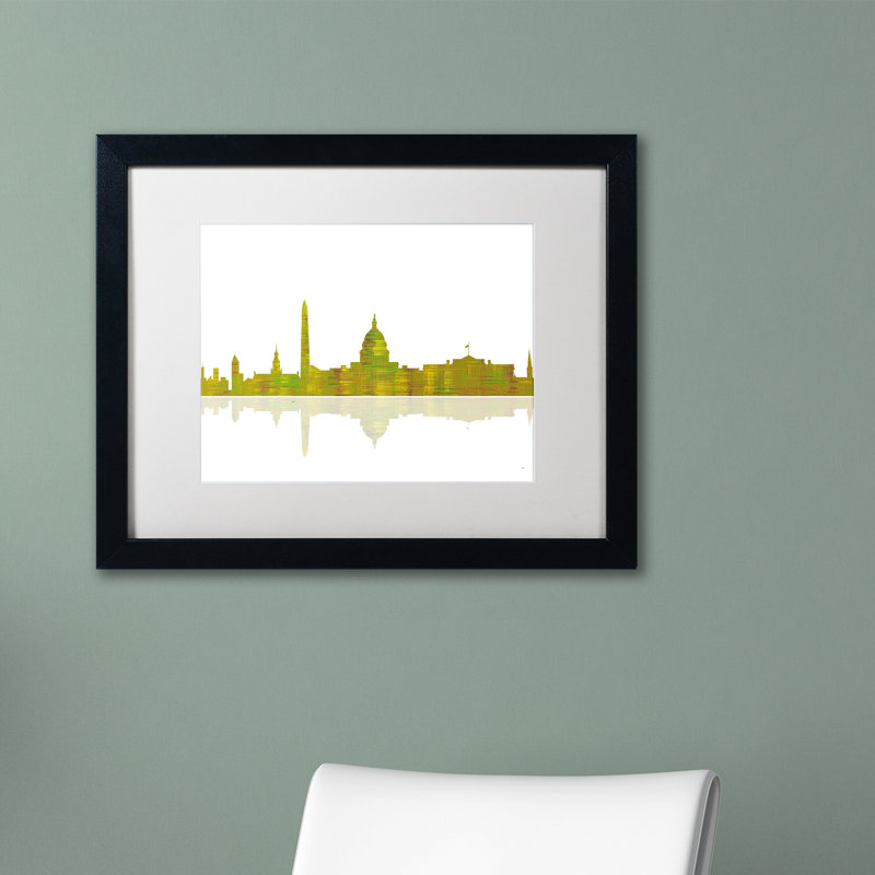 « washington dc », impression sur toile encadrée, H 11 po x l 14 po x P 0,5 po