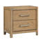 Table de chevet moderne brune à 2 ports avec prises C et ports pour glissières de chambre à coucher sans barre