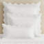 Ensemble de housse de couette en coton blanc Elsie 6 pièces-115684563