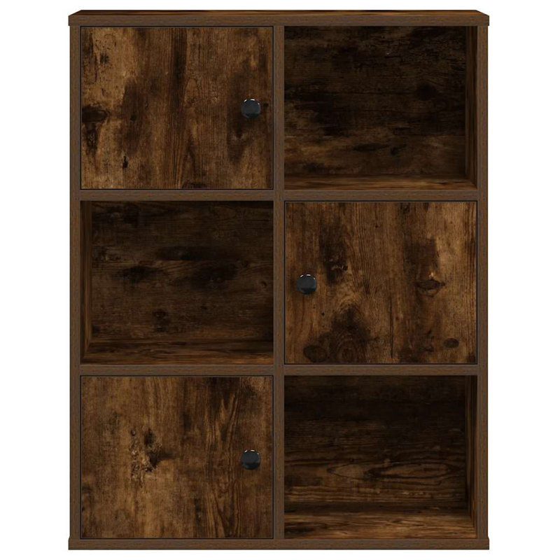 Bookcase 60X24x76.5 Cm Engineered Wood, Smoked Oak