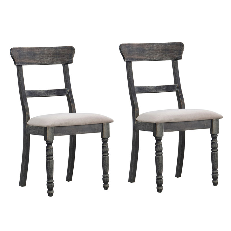 Ensemble de 2 chaises d'appoint gris patiné