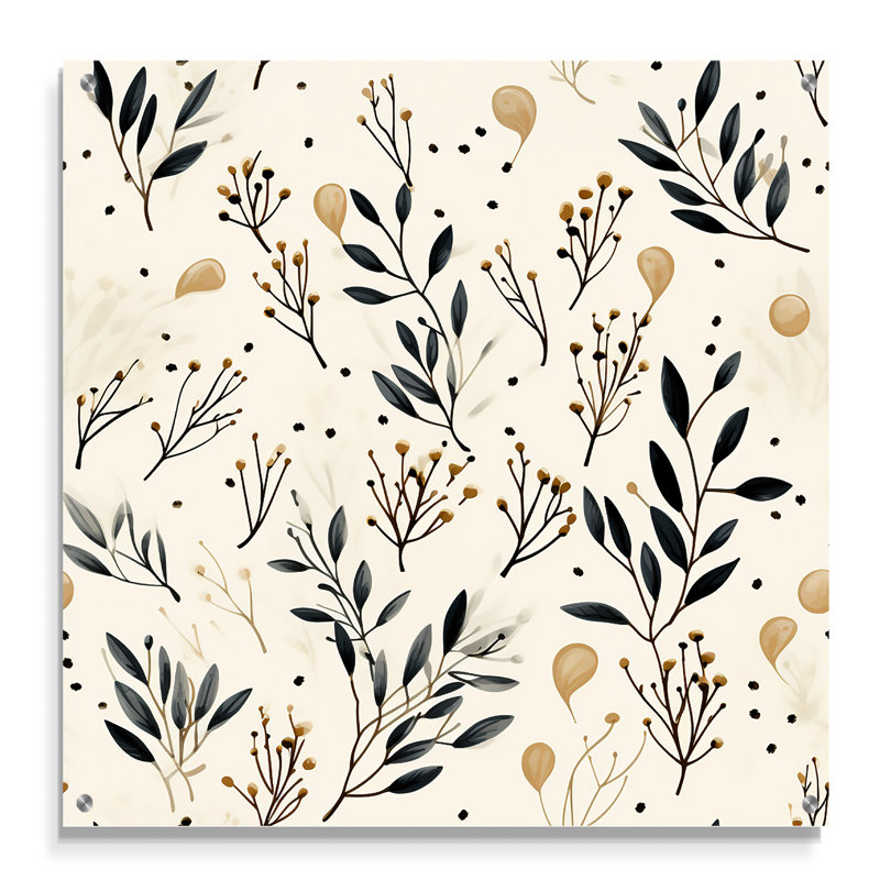 Décoration murale Swaffham - Plantes en acrylique, H 16 po x l 16 po