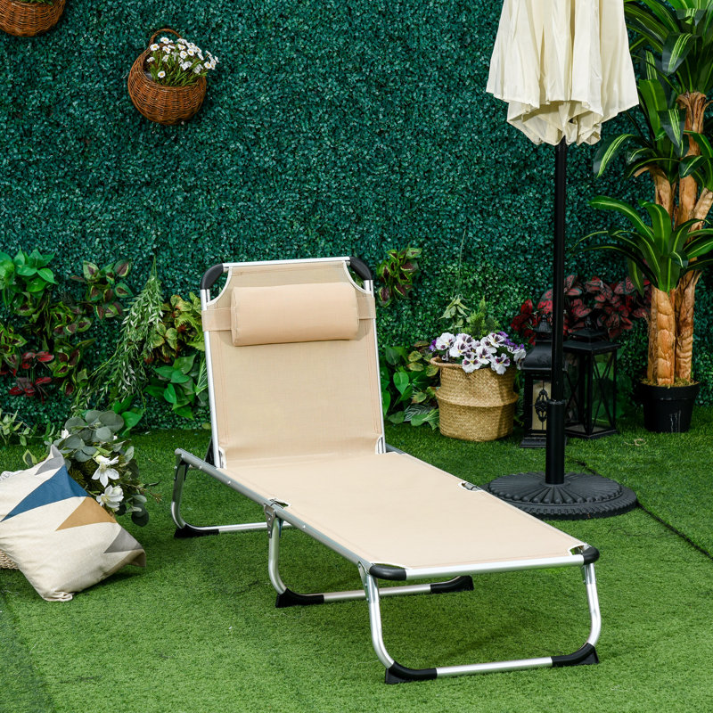 Hessville 189cm Long Reclining Single Chaise, Khaki
