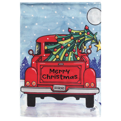 Brianney Double Sided 18'' H x 13'' W Polyester Christmas Garden Flag