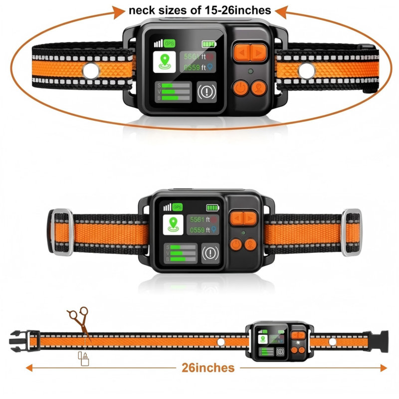 Système de confinement sans fil par satellite, technologie GPS, collier IPX7 rechargeable, supporte les limites circulaires et personnalisées