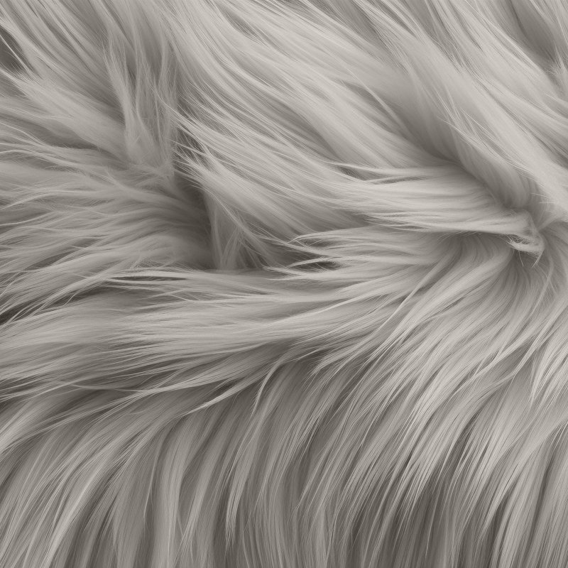FabricLA Faux Fur Accent Cut with Rounded Edges for Holiday & Christmas Décor, 12" W x 70" L, Platinum Gray