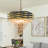 Gold Hexagonal Crystal Chandelier