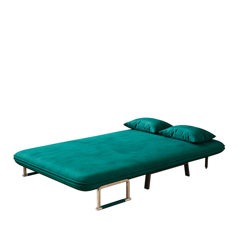 Fauteuil-lit convertible de 39 po, canapé-lit à trois volets avec dossier et coussin réglables, canapé-lit de loisirs avec structure en acier robuste pour la maison et le bureau, fauteuil-lit confortable
