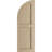 Timberthane Two Equal Flat Panel w/Quarter Round Arch Top Shutters-64351031-64351032-64351044