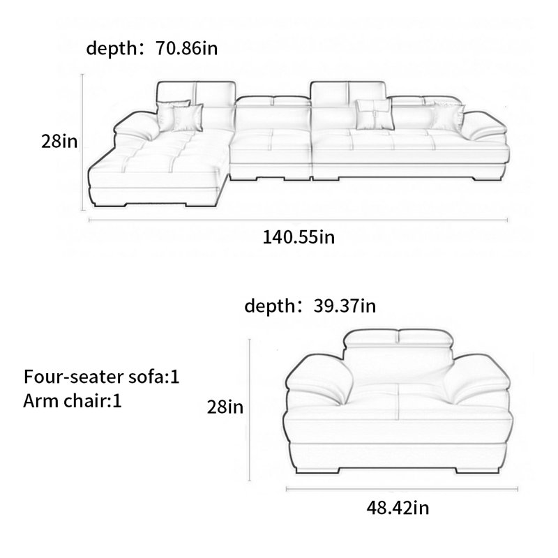 Nordic minimalist modern sofa