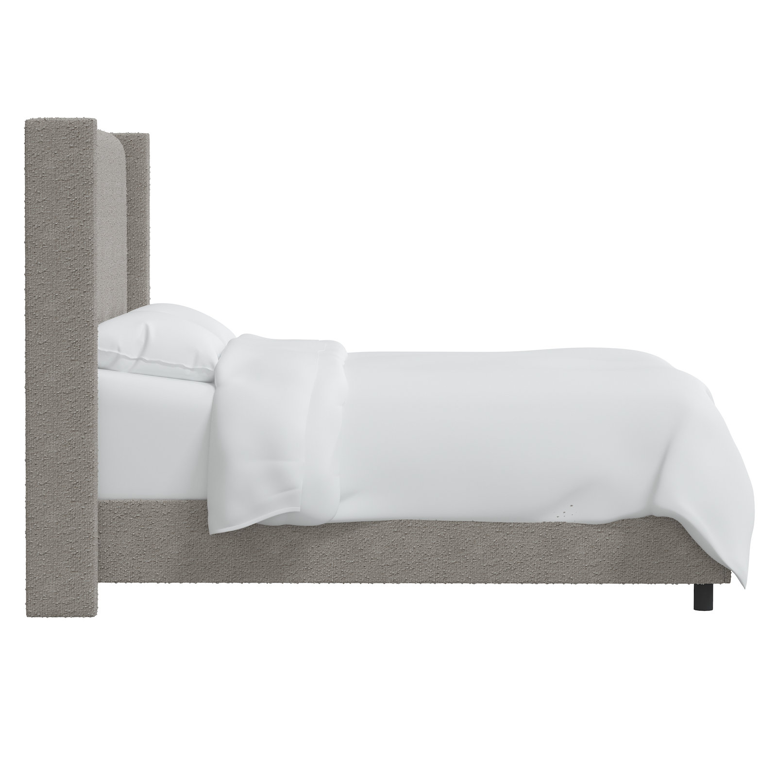 Hanson Upholstered Wingback Bed, Twin, Classic Elephant Boucle
