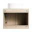 Meuble-lavabo mural en chêne blanc. 24 po avec cuve en céramique. Porte à fermeture en douceur pour un évier et une charnière de rangement radieux et spacieux.