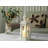 Decorative Candle Lantern-10Inch High Vintage Style Hanging Lantern Metal Candleholder For Indoor Outdoor Events Parities And Weddings (White With Gold Brush)-819399319