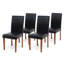 Ensemble de table de salle à manger 5 pièces, table de salle à manger rectangulaire extensible avec 4 chaises rembourrées en bois massif de style classique-1897932853-1897932841