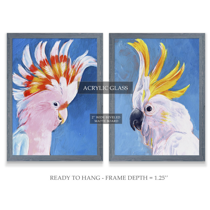 « néon mohawk i » par vincent van gogh, ensemble de 2 reproductions d’art encadrées, H 24 po x l 18 po x P 1,25 po