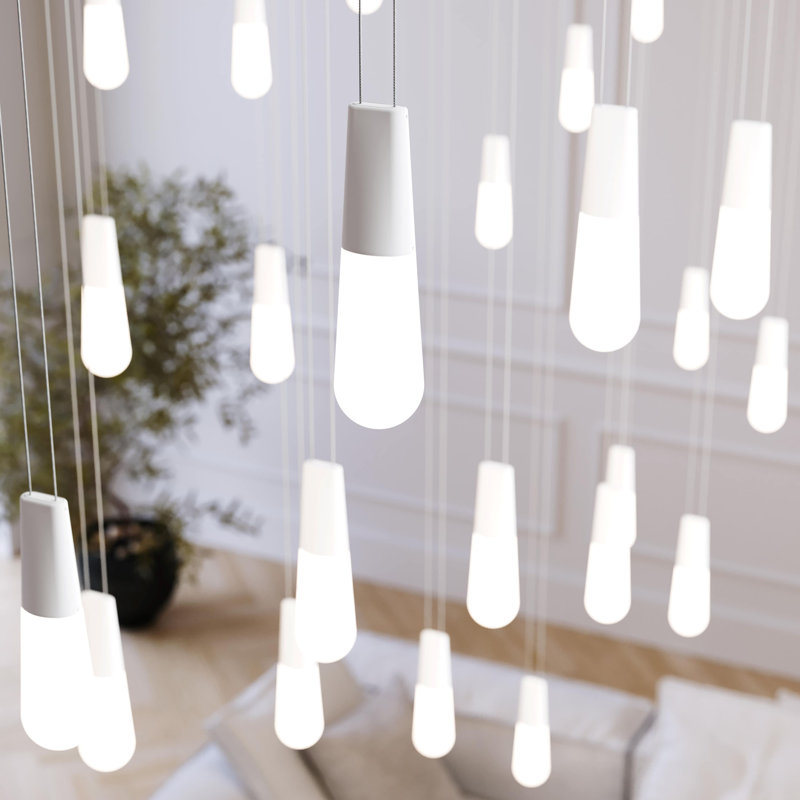 Suspenders® 40 - Light LED Chandelier, Satin White