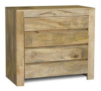 Donoghue Solid Wood 100 cm W Chest of 4 Drawers