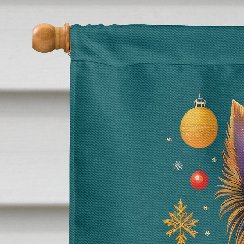 Drapeau de maison de Noël en polyester double face H 40 po x l 28 po