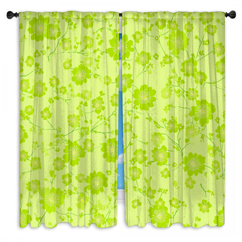Rideaux de fenêtre à motif floral obscurcissant et obscurcissant - 2 panneaux, 40in x 50in - 2 panels, Transparent