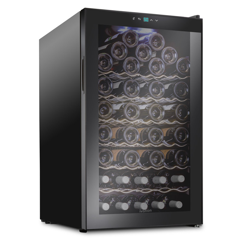 Ivation Single Zone 19.5'' Freestanding 51 Bottle Wine Refrigerator